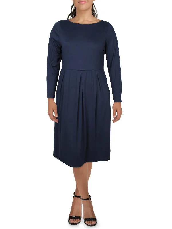 Customer Appreciation Sale Womens Pleated Office Midi Dress