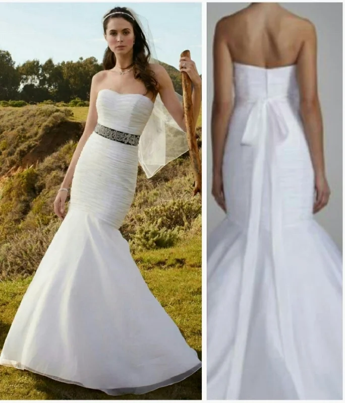 The Best Prices David's Bridal Strapless Organza EXTRA Length: Style 4XLT3418