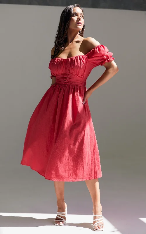 Daily Specials Danikah Midi Dress - Red