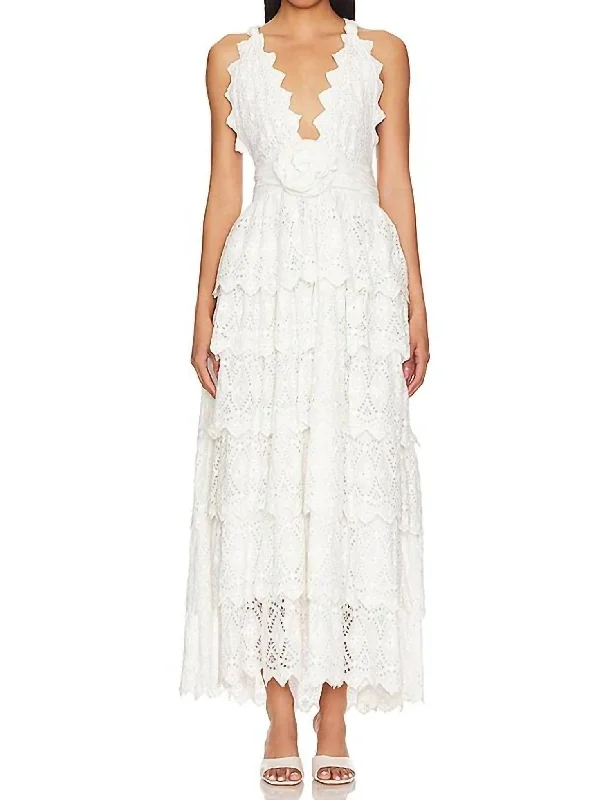 Nevis Maxi Dress In Off White