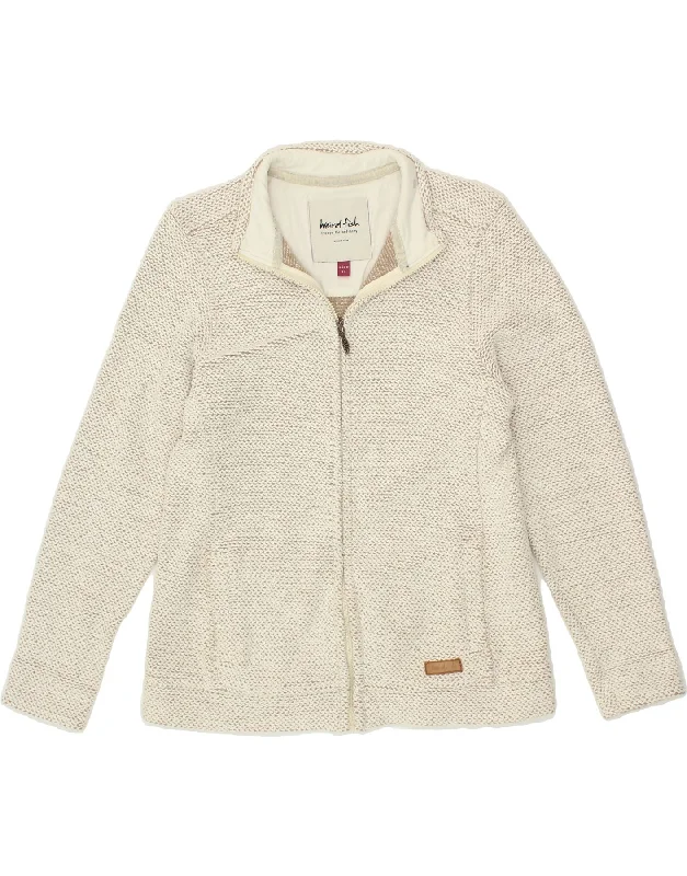 Super Bargain WEIRD FISH Womens Cardigan Sweater UK 14 Large Beige Cotton