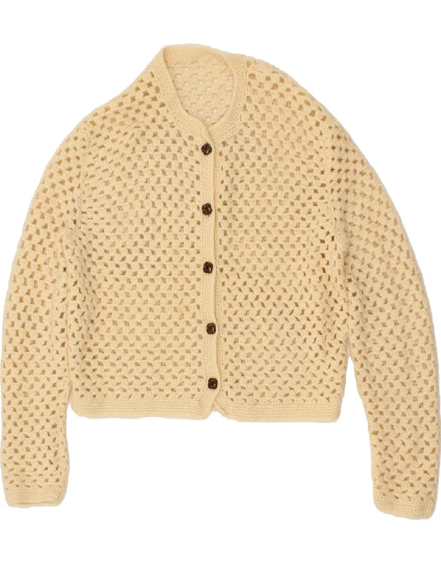 Blowout Sale VINTAGE Womens Cardigan Sweater UK 16 Large Beige