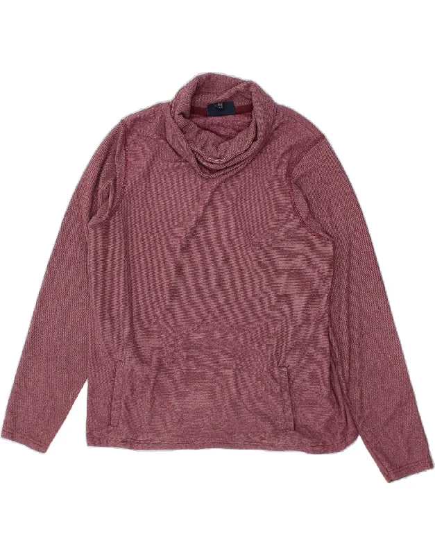 MOUNTAIN WAREHOUSE Womens Roll Neck Sweatshirt Jumper UK 20 2XL Maroon