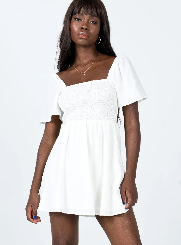 Quick Sale Summer Nights Mini Dress White