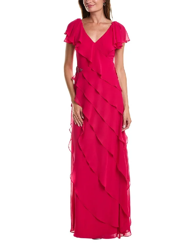 Buy Now Teri Jon by Rickie Freeman Tiered Chiffon Gown