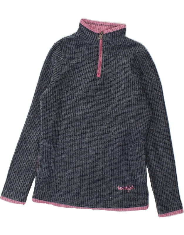Instant Discount WEIRD FISH Womens Zip Neck Fleece Jumper UK 8 Small Navy Blue Polyester Instant Discount WEIRD FISH Womens Zip Neck Fleece Jumper UK 8 Small Navy Blue Polyester