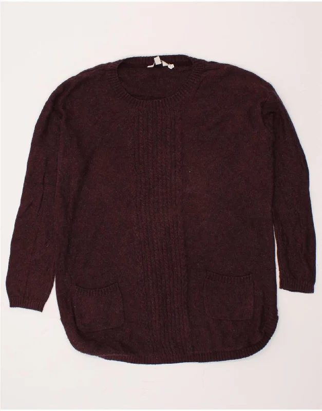 Overstock Sale FAT FACE Womens Crew Neck Jumper Sweater UK 14 Medium Burgundy Cotton Overstock Sale FAT FACE Womens Crew Neck Jumper Sweater UK 14 Medium Burgundy Cotton