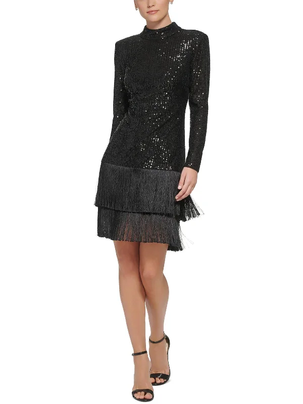 Extra Savings Womens Embellished Cocktail Mini Dress