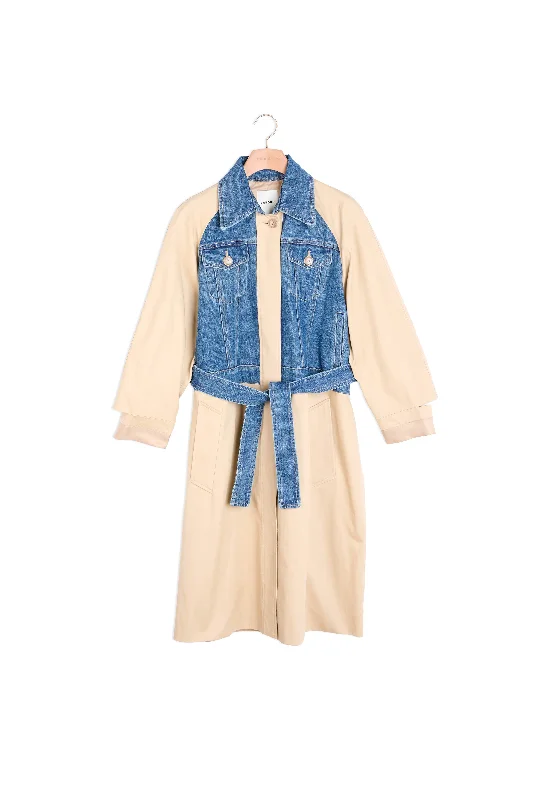 Crazy Savings Trench en mix matière