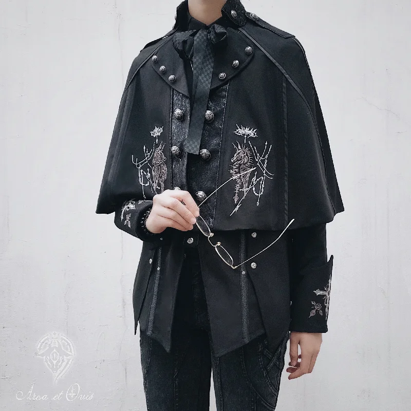 Blowout Sale Arca et Ovis~Checkers~Gothic Lolita Cloak Ouji Lolita Spring Autumn Cape