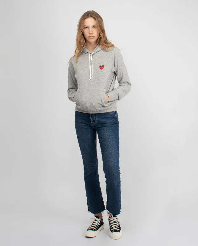 Unbeatable Prices T169 RED HEART HOODIE / GREY