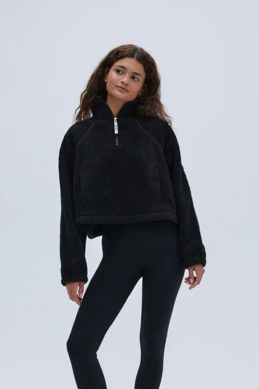 Sneak Peek Sale Quarter Zip Fleece - Black