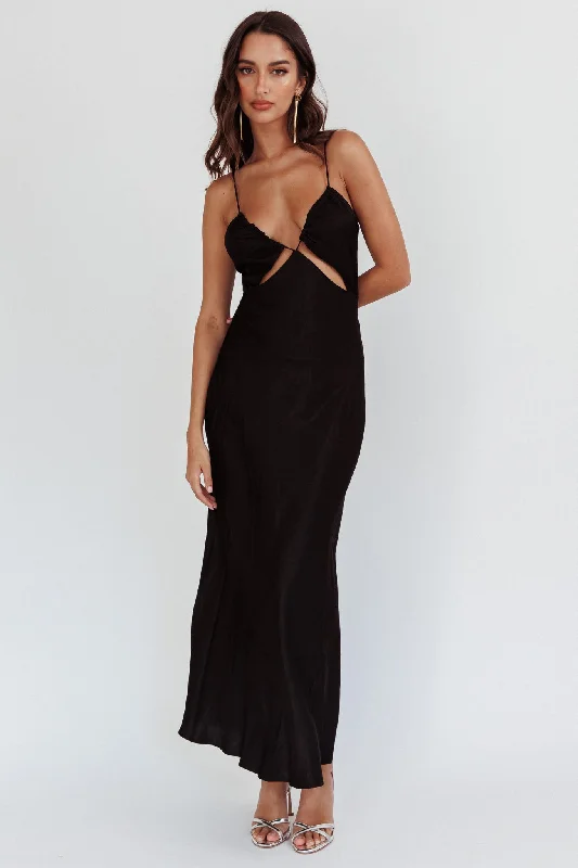 Huge Savings Casa Nova Cut-Out String Dress Black