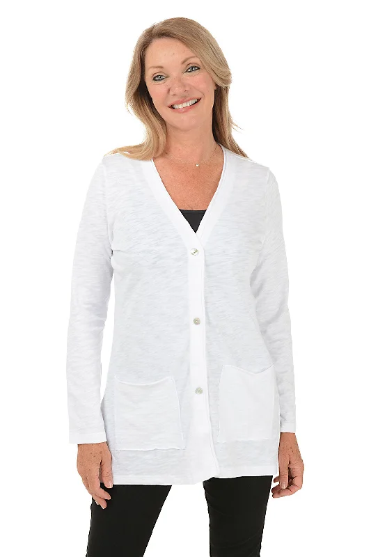 Big Discounts Double Pocket Button-Front Cardigan