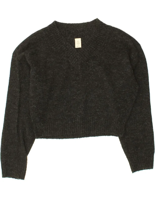 Fantastic Deals URBAN OUTFITTERS Womens Crop V-Neck Jumper Sweater UK 10 Small Black Fantastic Deals URBAN OUTFITTERS Womens Crop V-Neck Jumper Sweater UK 10 Small Black