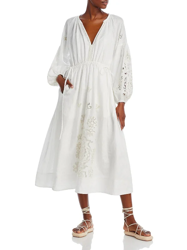 Best Seller Capri Womens Linen Cut-Out Sundress