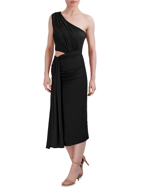 Womens Ruched Long Cocktail And Party Dress