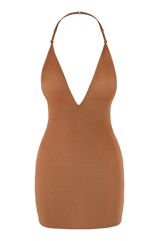Online Exclusive Intimates Soft Mesh Multiway Mini Dress in Honey