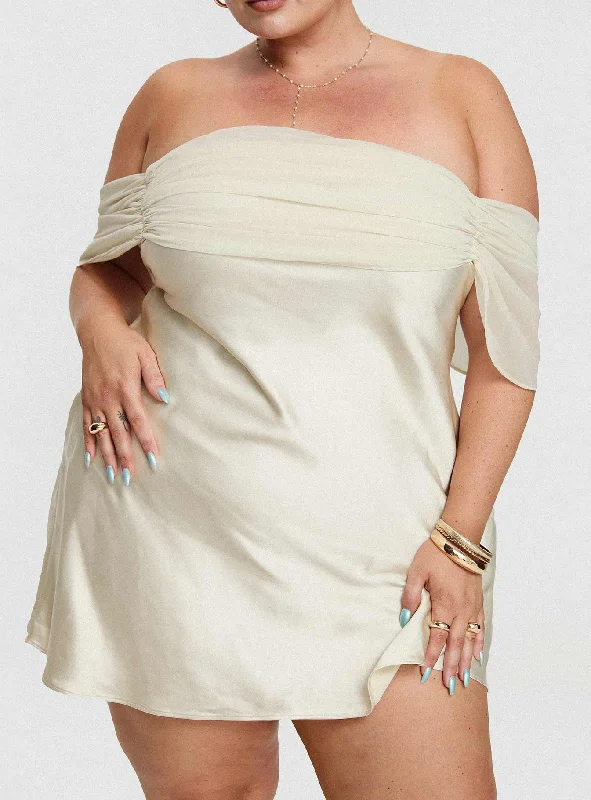 Lowest Prices Adoration Mini Dress Cream Curve