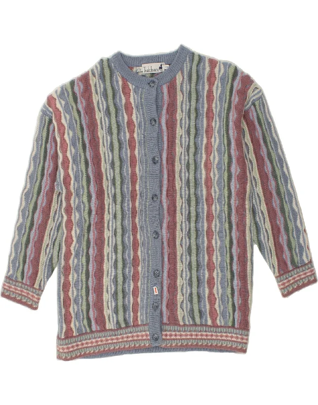Weekend Flash Sale TULCHAN Womens Cardigan Sweater UK 16 Large Multicoloured Striped Wool Weekend Flash Sale TULCHAN Womens Cardigan Sweater UK 16 Large Multicoloured Striped Wool