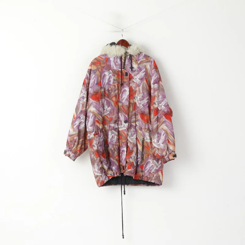Mega Deal C&A Rodeo Women 42 XL Jacket Purple Festival Vintage Hooded Winter Parka