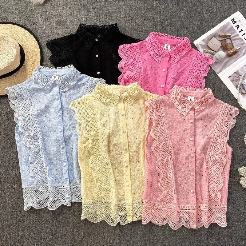 Price Reduction lace shirt women's new top     S4072