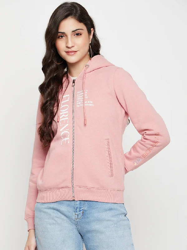 Grand Opening Sale Women's Casual Pink Regular Full Sleeve Zipthru Hoodie Sweatshirt Grand Opening Sale Women's Casual Pink Regular Full Sleeve Zipthru Hoodie Sweatshirt