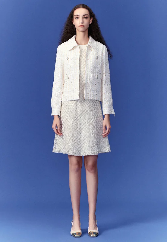 Can't Miss Frayed Slender Tweed Jacket