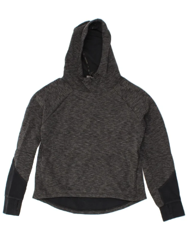Don't Miss PUMA Womens Hoodie Jumper UK 12 Medium  Grey Colourblock Cotton