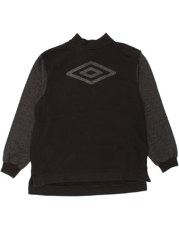 While Supplies Last UMBRO Womens Graphic Sweatshirt Jumper UK 14 Medium Black Colourblock While Supplies Last UMBRO Womens Graphic Sweatshirt Jumper UK 14 Medium Black Colourblock