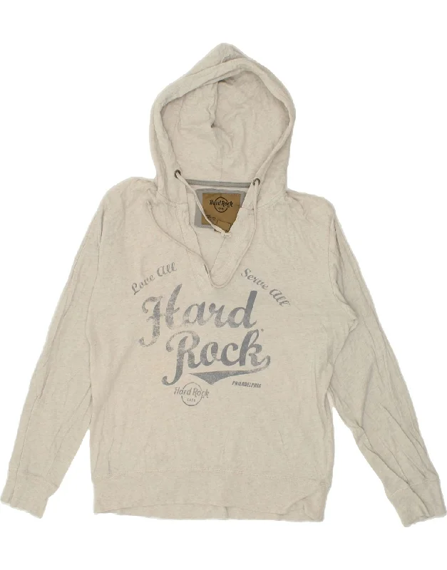 Today's Special HARD ROCK CAFE Womens Philadelphia Graphic Hoodie Jumper UK 16 Large White