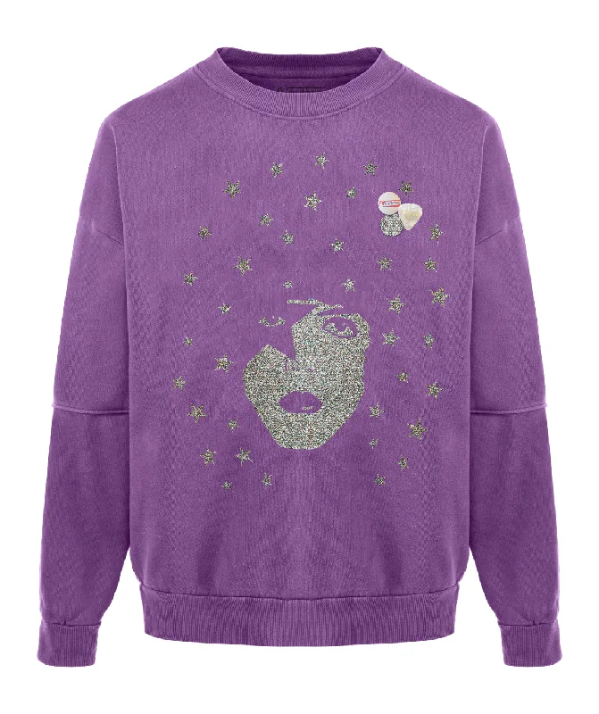 Sweatshirt roller purple "SINGER"