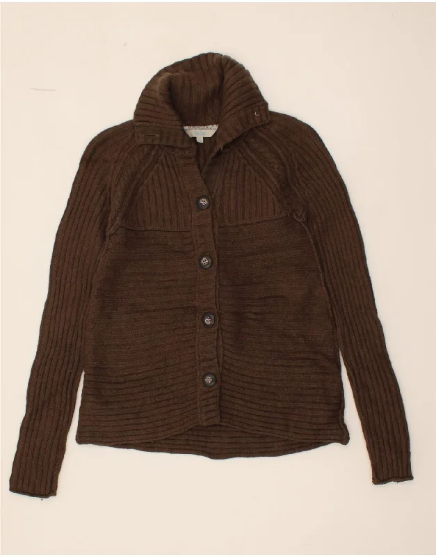 Closeout Sale FAT FACE Womens Cardigan Sweater UK 6 XS  Brown Lambswool