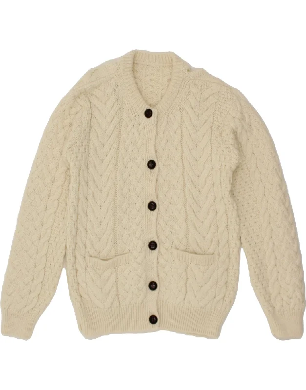 Customer Appreciation Sale VINTAGE Womens Cardigan Sweater UK 14 Medium Off White