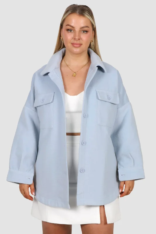Big Discounts CONCORD UNISEX SHACKET POWDER BLUE