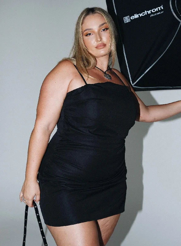 Limited Stock Chandra Mini Dress Black Curve