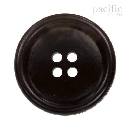 Round Rim 4 Hole Polyester Jacket Coat Button