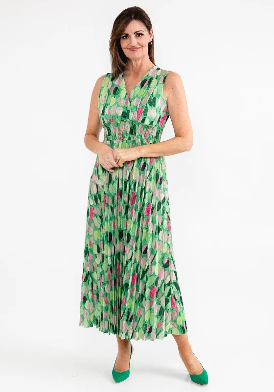 Price Break d.e.c.k. by Decollage One Size Glitter Maxi Dress, Green Multi