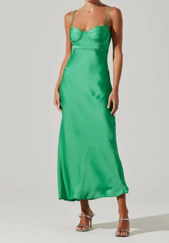 Daily Deals Florainne Slip Dress In Green