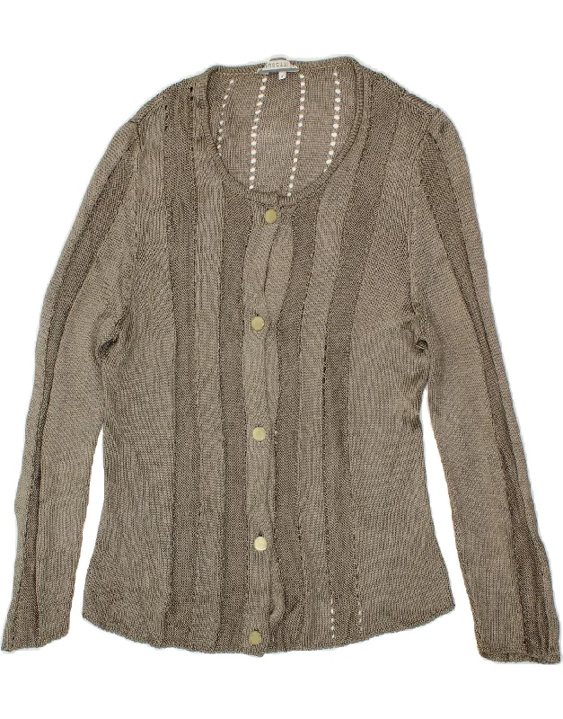 MUSETTI Womens Cardigan Sweater UK 4 XS Grey Viscose