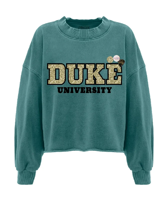 Sweatshirt crop porter forest "UNIVERSITY"