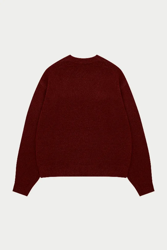 Reduced Prices CTRE KNITTED SWEATSHIRT - BURGUNDY