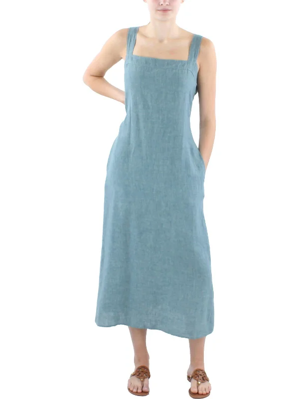 Steals and Deals Womens Midi Sleeveless Midi Dress
