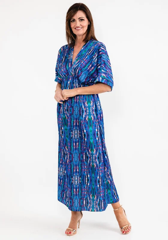 New Arrival Seventy1 One Size Dome Waist Satin Maxi Dress, Royal Blue