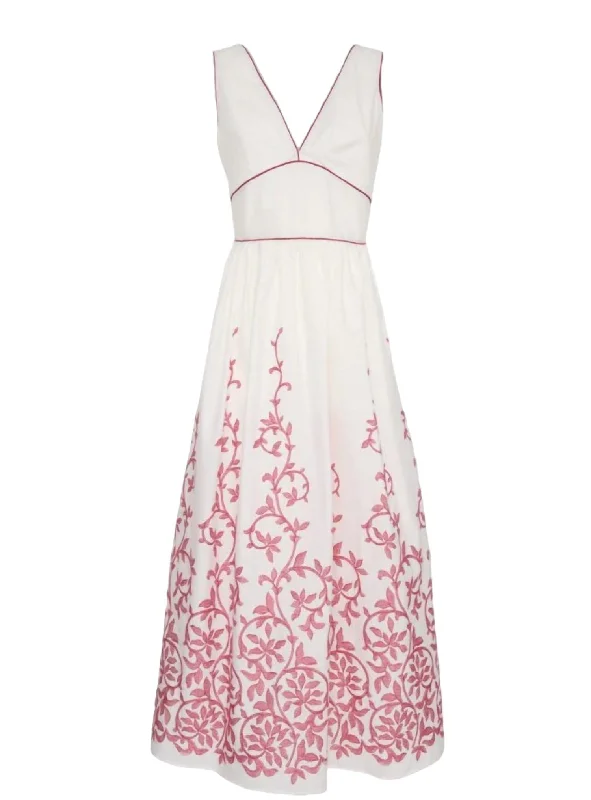 While Supplies Last Women's Lucina Long Dress In Strawberry Leaves