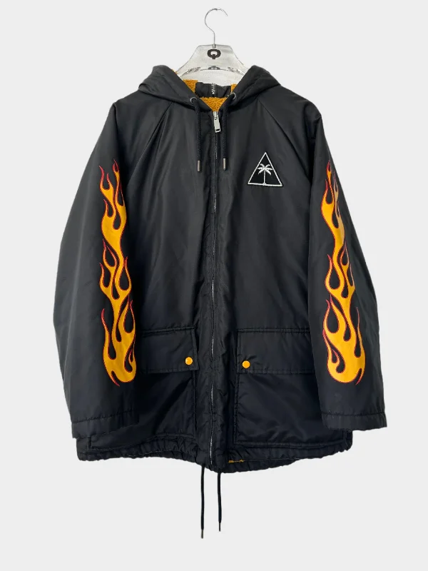 Final Clearance Padded Jacket With Flames