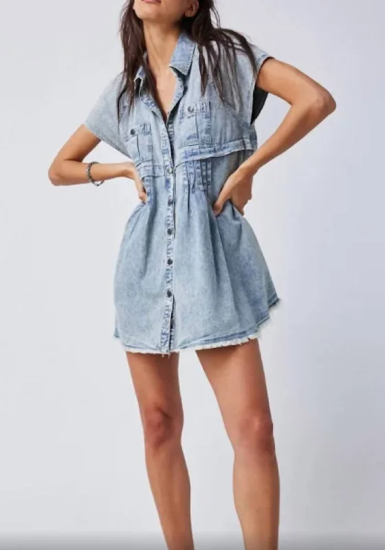 Ronnie Mini Dress In Denim