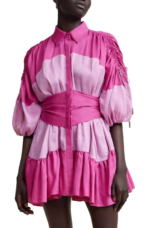 Price Break Nelson Dress In Magenta Mix