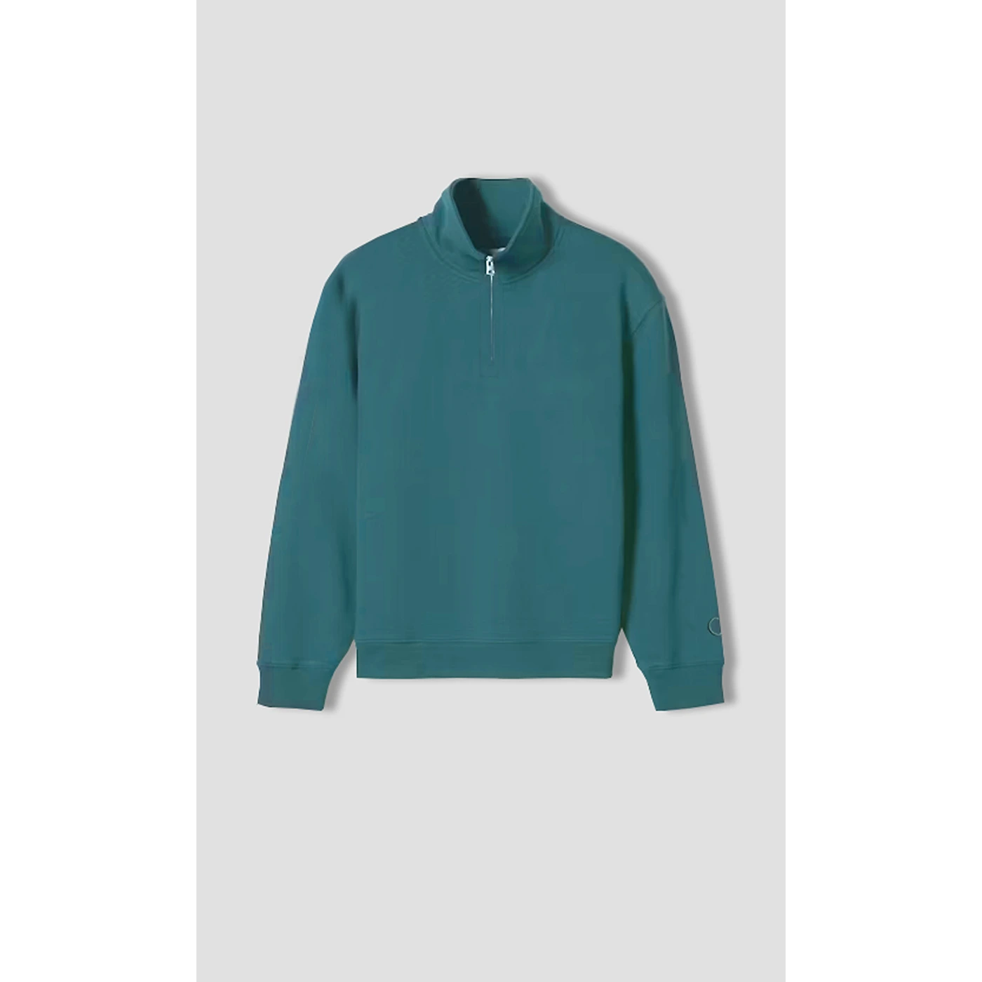 Best Bargains Sea Green Half Zip Sweatshirt
