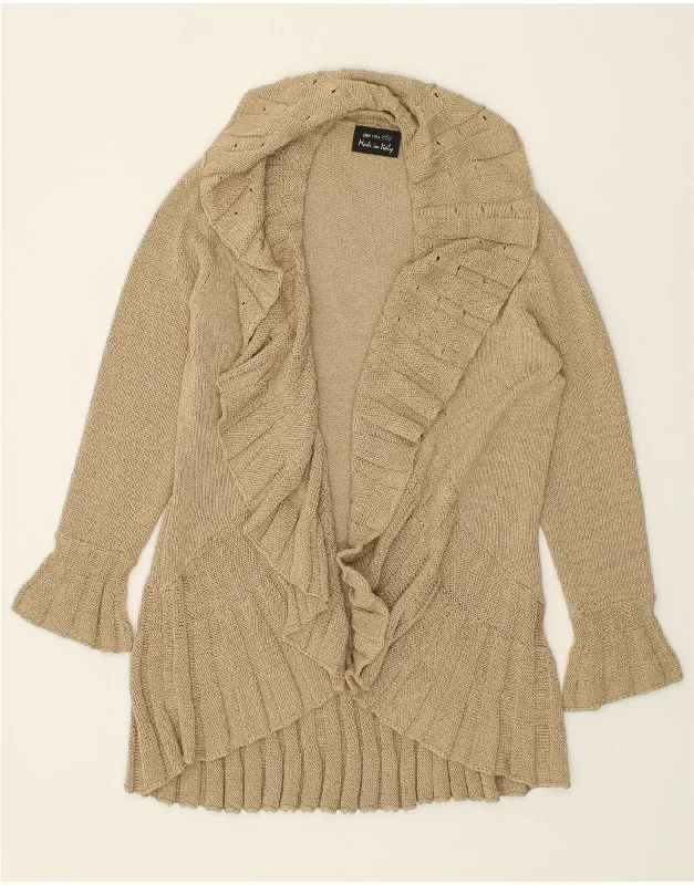Huge Discounts PER UNA Womens Longline Open Cardigan Sweater UK 14 Medium Beige Acrylic Huge Discounts PER UNA Womens Longline Open Cardigan Sweater UK 14 Medium Beige Acrylic